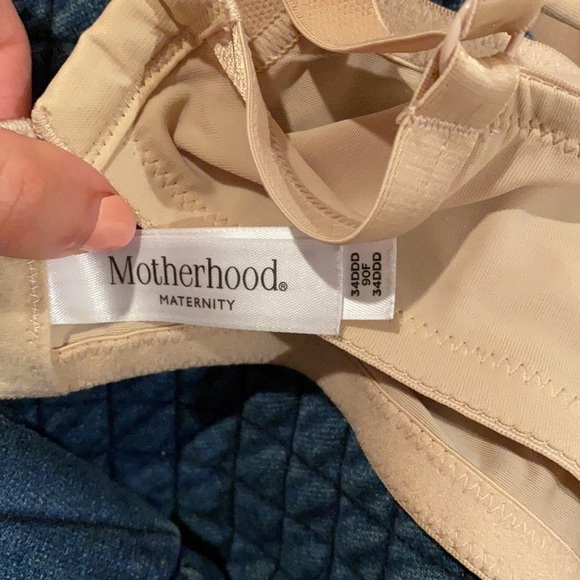 Motherhood Maternity / padded Nursing t-shirt Bra full coverage nude 34F 34DDD - Picture 5 of 6